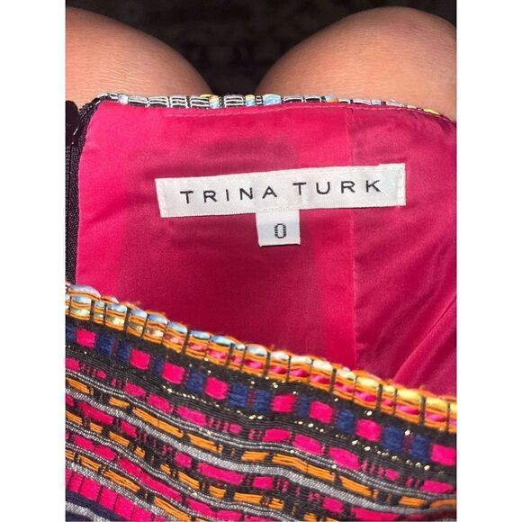 Trina Turk striped multicolored pencil skirt size 0 - Picture 9 of 11